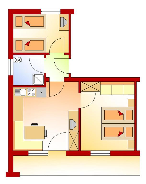 Appartements Schneezauber Lermoos Szoba fotó