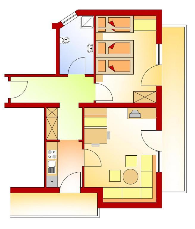 Appartements Schneezauber Lermoos Szoba fotó